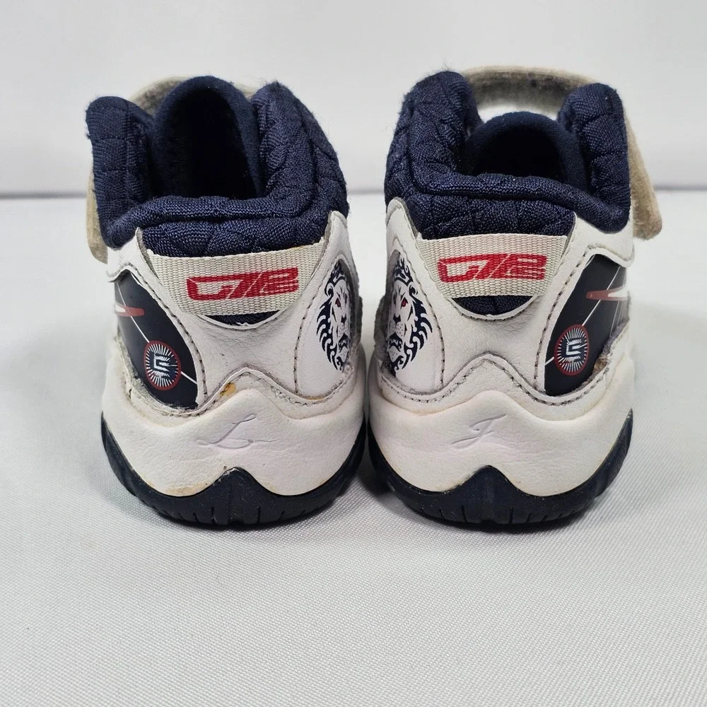 Nike LeBron 7 Kids Sneakers White Navy Blue Hook and Loop Toddler Size 5c‎ 2010